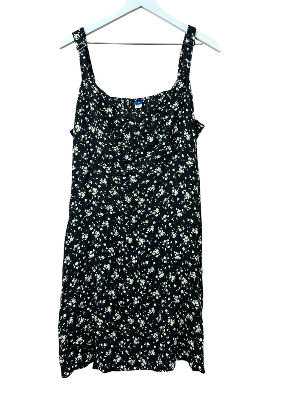 Old Navy Black Floral Smocked Sundress Women Sz XL